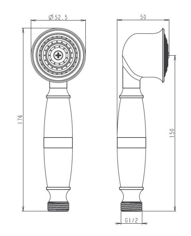 Aquanello Heritage Collection Classic Hand Shower Bronze BN-9001-HC