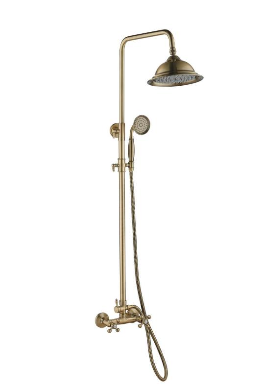 Aquanello Heritage Ascot Classic Shower Set Surface-Mounted Shower Column Bronze BN-2003-HA