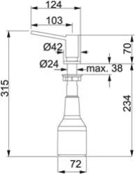 Franke Built-in Soap Dispenser Firenze stainless steel 119.0081.210