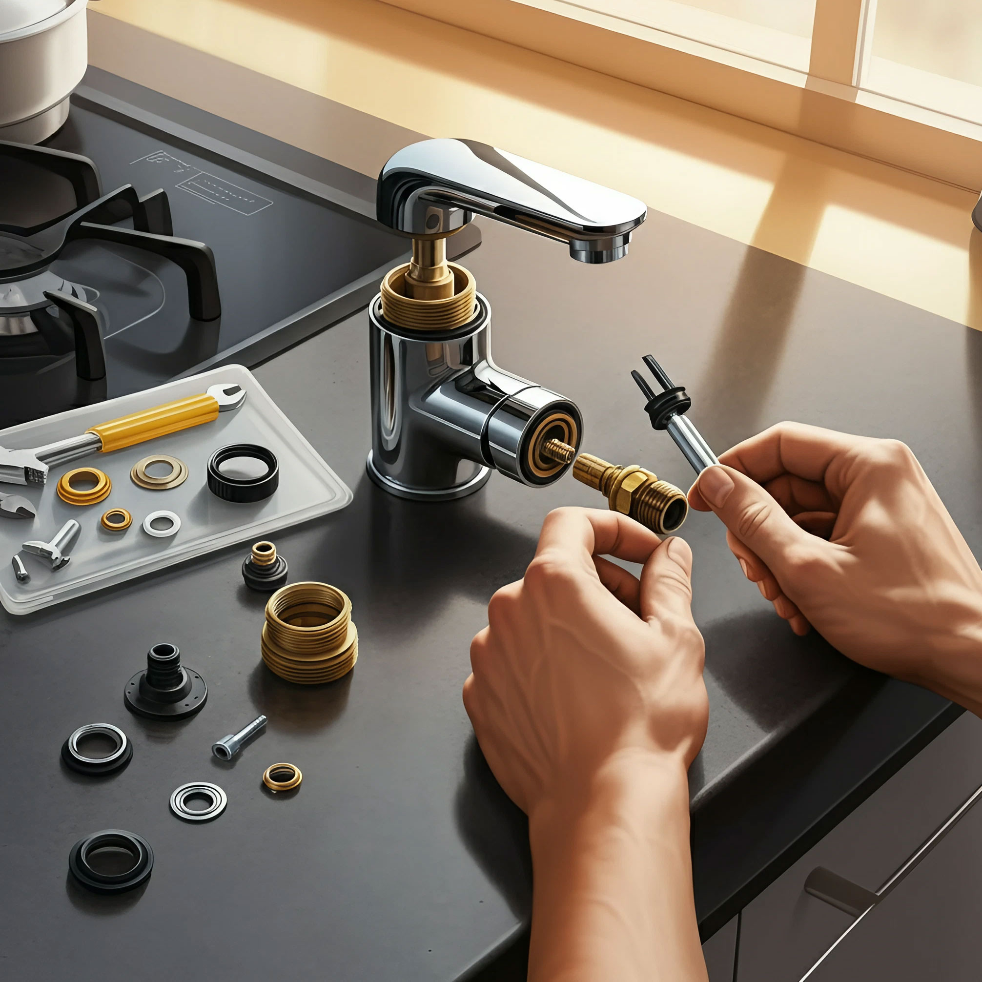 Replacing the kitchen tap cartridge - Step-by-step DIY Guide