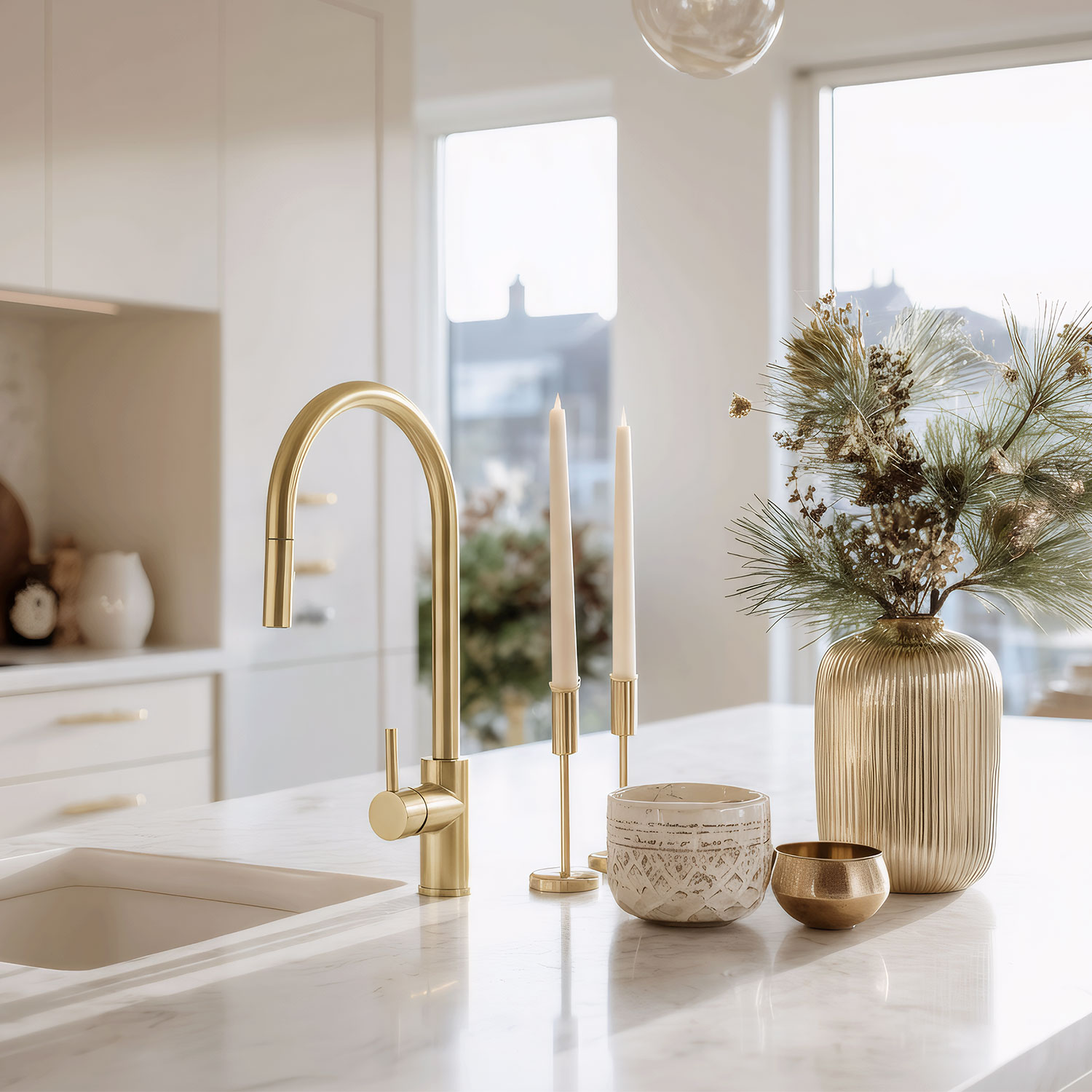 Golden Accents in the Kitchen – Adding Stylish Warmth for the Holiday Season
